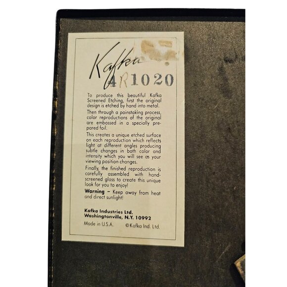 Kafka Screened Etching Wall Art Cardinal Birds Bible Verse Psalm 37:4 Framed - Picture 6 of 7